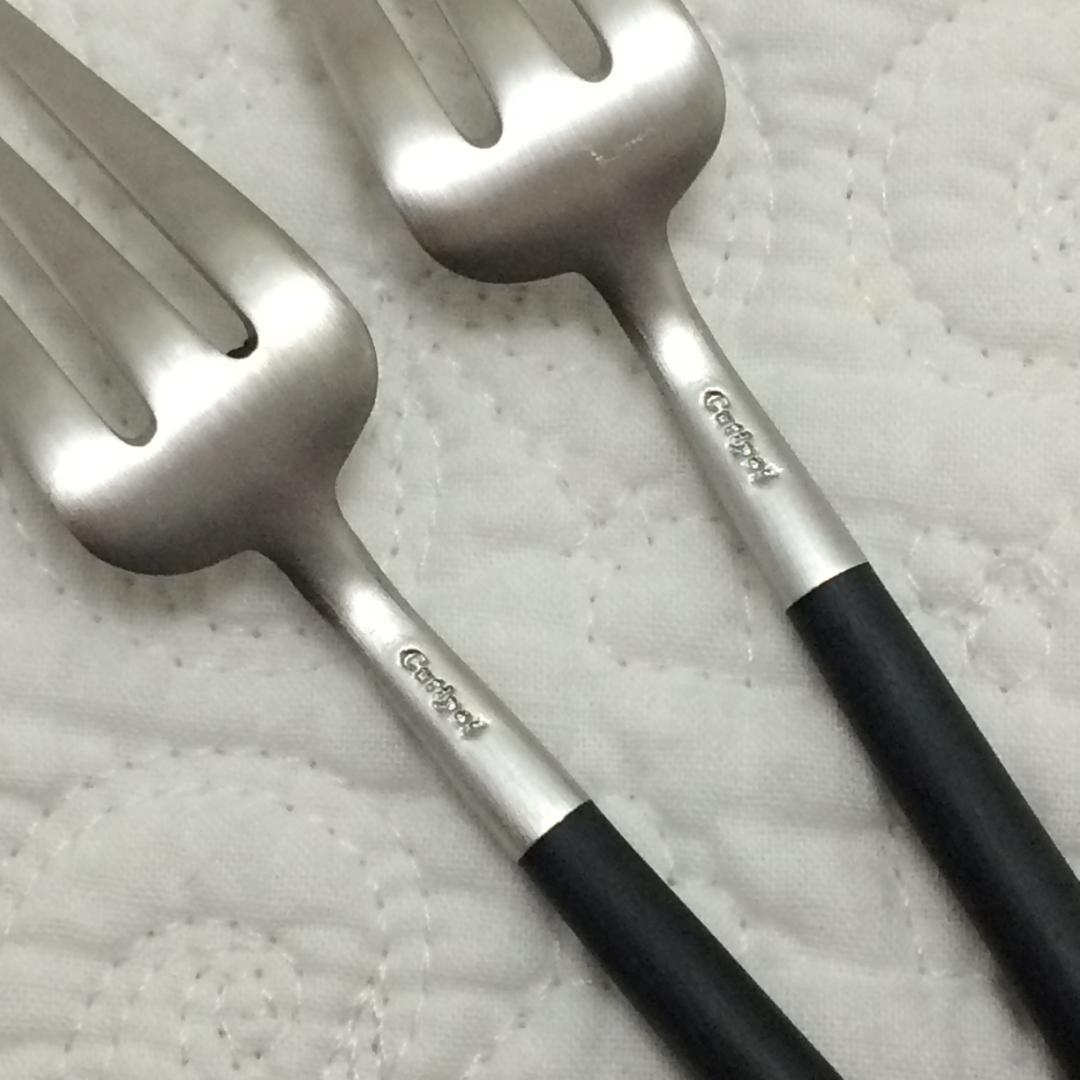 にゃこりん　クチポール　GOAブラック＆シルバー　ペストリーフォーク×６