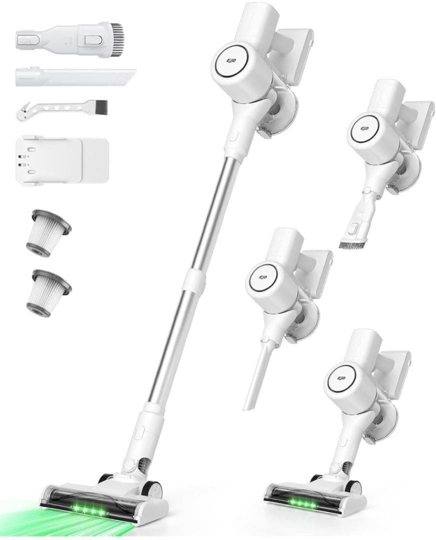 掃除機コードレス 68000Pa圧倒的吸引 自立式 サイクロン LEDライト
