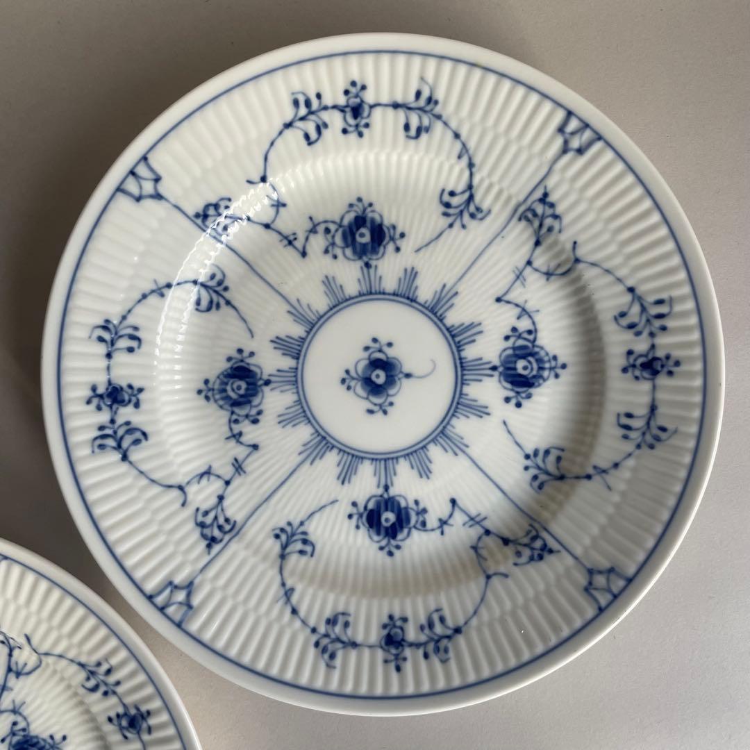 ロイヤルコペンハーゲン ブルーフルーテッド プレイン プレート 19.5 2枚