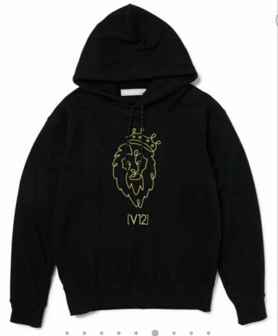 新品正規品【V12/L】ONE HAND LIONデザインパーカースウェット