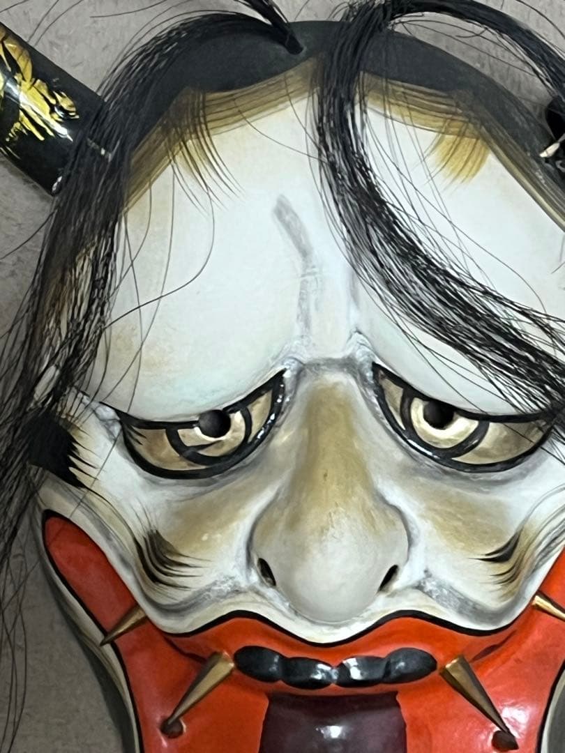 石見神楽面 、般若約35cm 日下義明之作