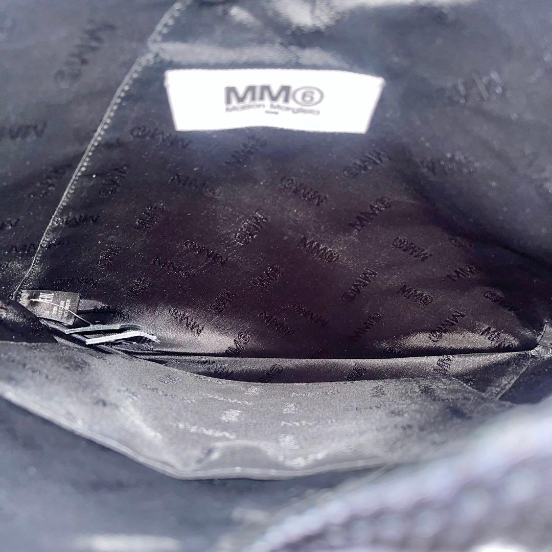 新品　MM6 マルジェラ　ジャパニーズバッグ ロゴ柄　白　黒　スモール