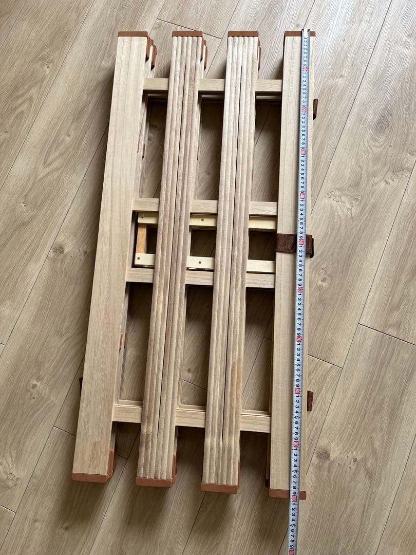 薄型軽量 桐すのこベッド 4つ折れ式