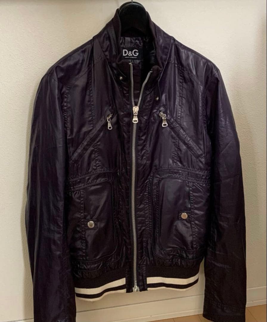 ジャケット・アウター D&G DARK PURPLE NYLON BLOUSON JACKET