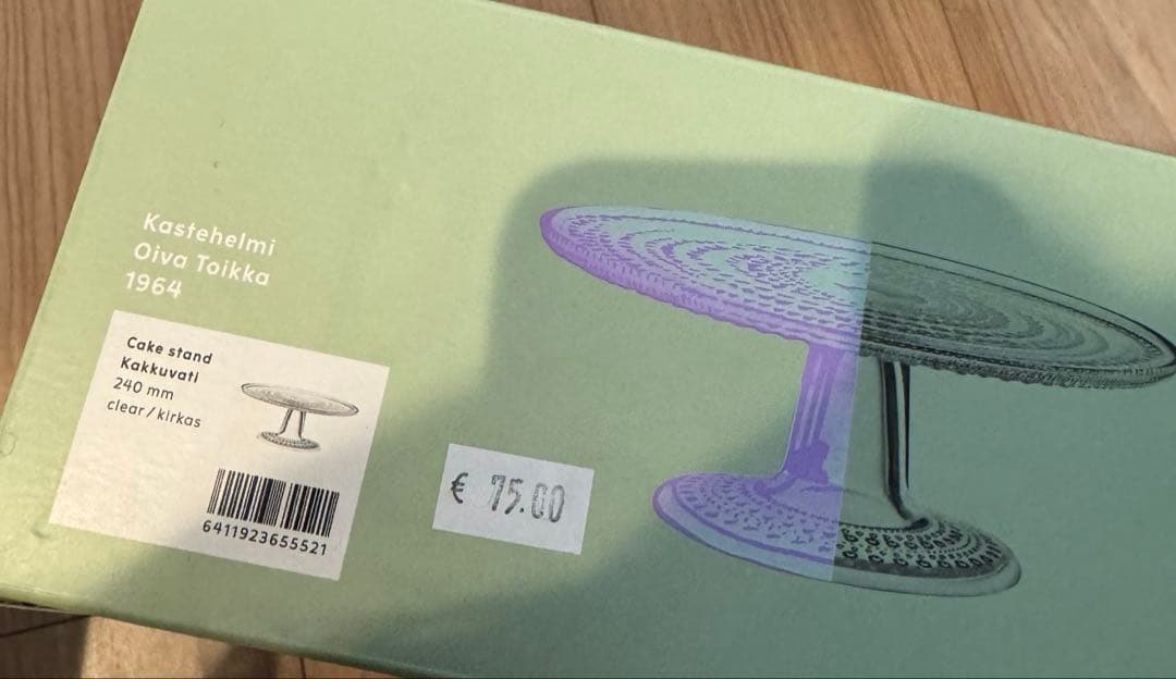  Kastehelmi カステへルミ　ケーキスタンド クリア