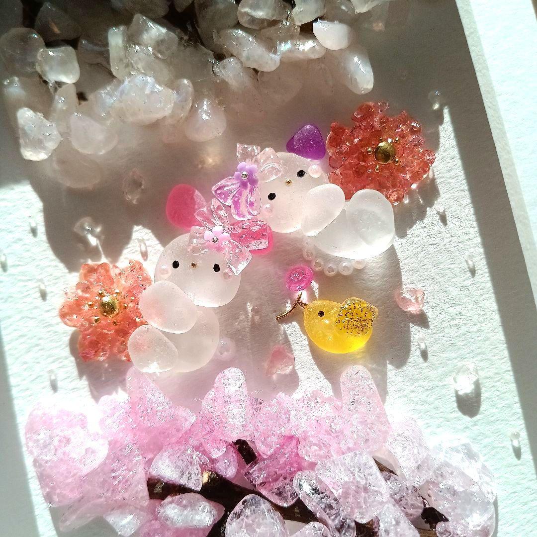 シーグラスアート　♡sakuraカクテル　ほろよい気分♡　✧春の桜を夢飛行✧