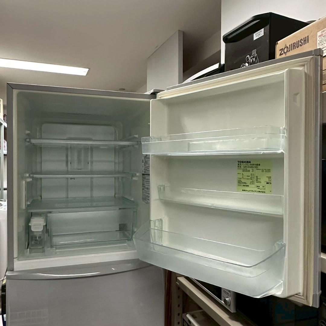 iΦ TOSHIBA 冷凍冷蔵庫 置けちゃうスリム GR-E34N 340L ①