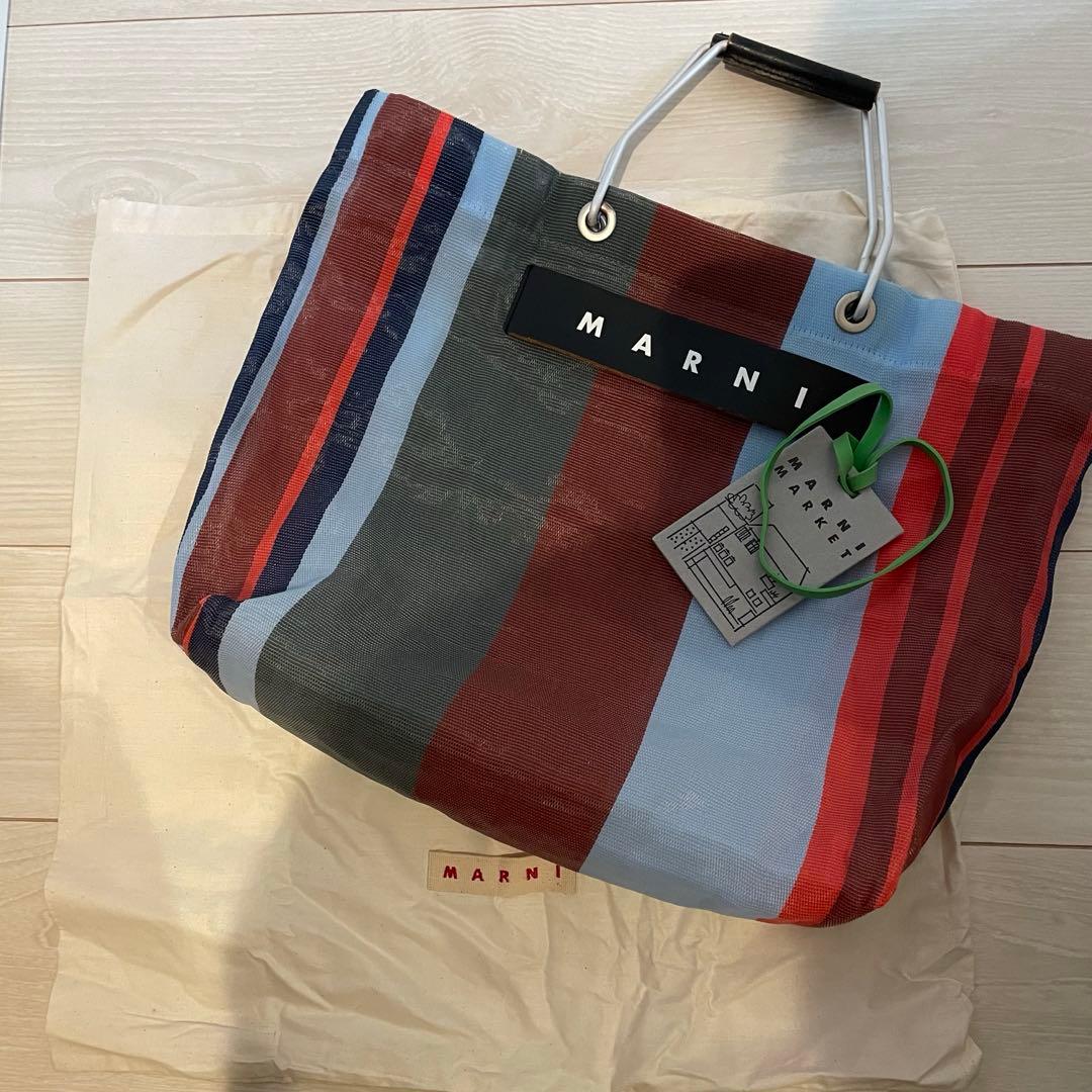 ☆美品☆MARNI ストライプ バッグ　マルニ　保存袋付き