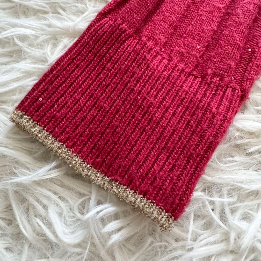 【マークアンドロナ】24年製　Cristina Glam Fur Sweater