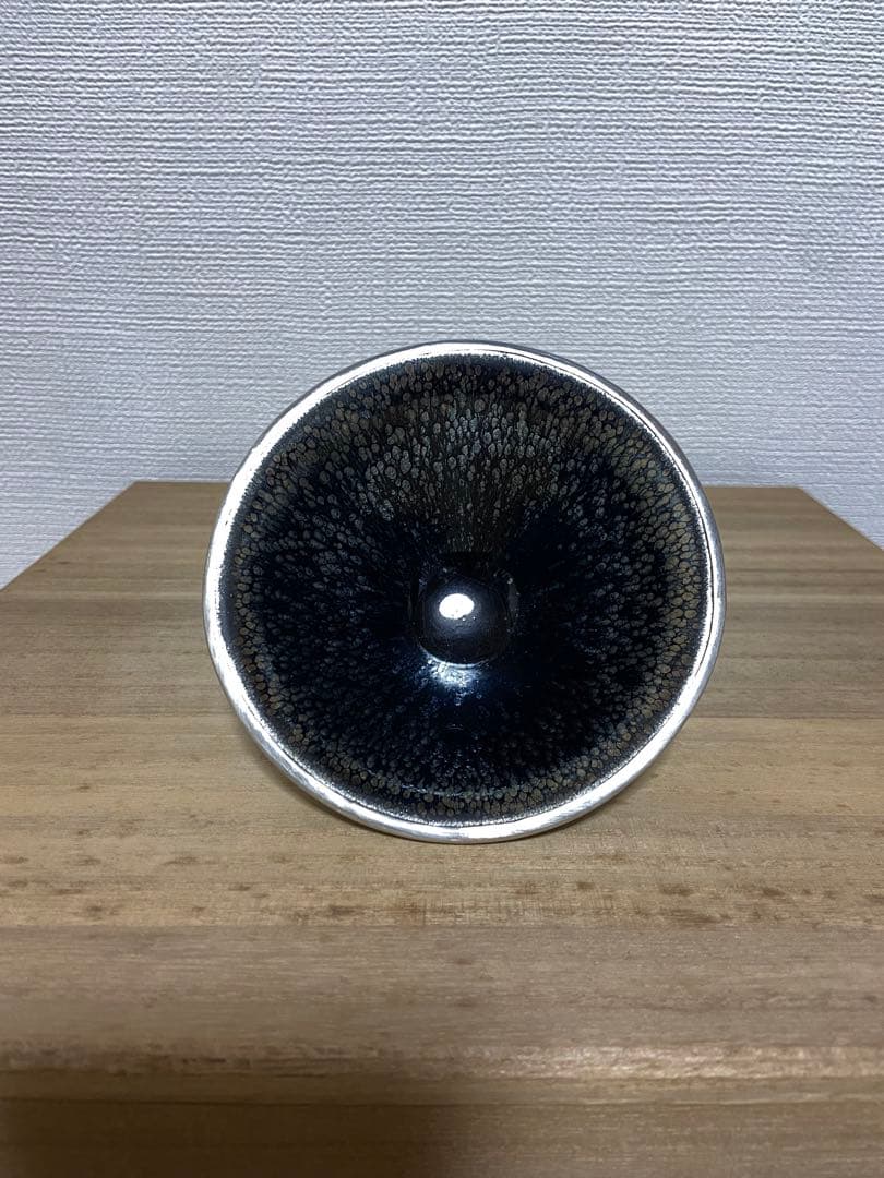 中国古美術　宋時代　油滴天目茶碗　箱付