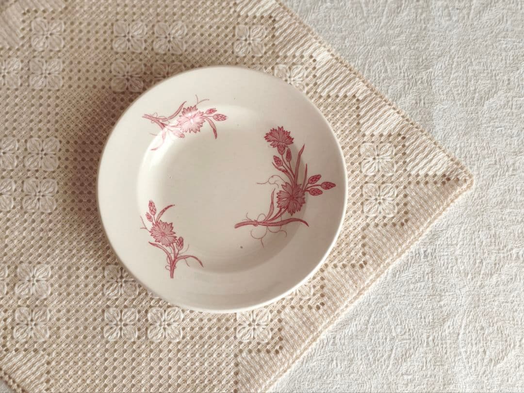 【mkuさま】vintage plate ❀ 矢車菊の 小さめ プレート