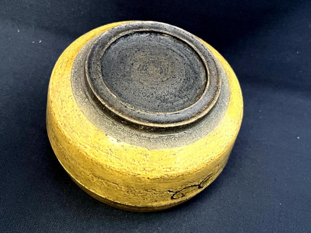 茶碗■古黄瀬戸 江戸期 コレクター所蔵品 瀬戸焼 古い抹茶碗 時代物 骨董品■