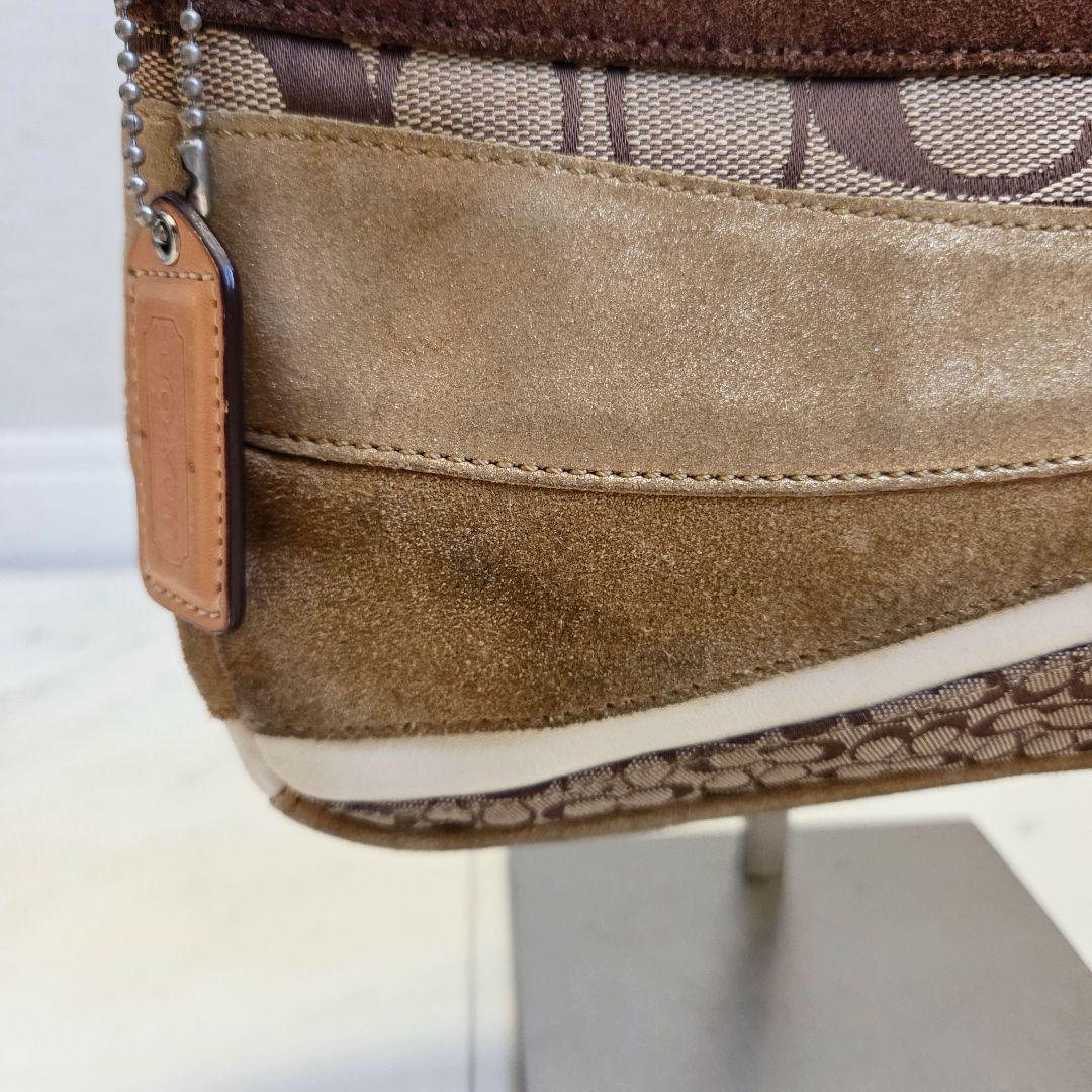 希少 COACH コーチ ミニ アクセサリーポーチ シグネチャー パッチワーク