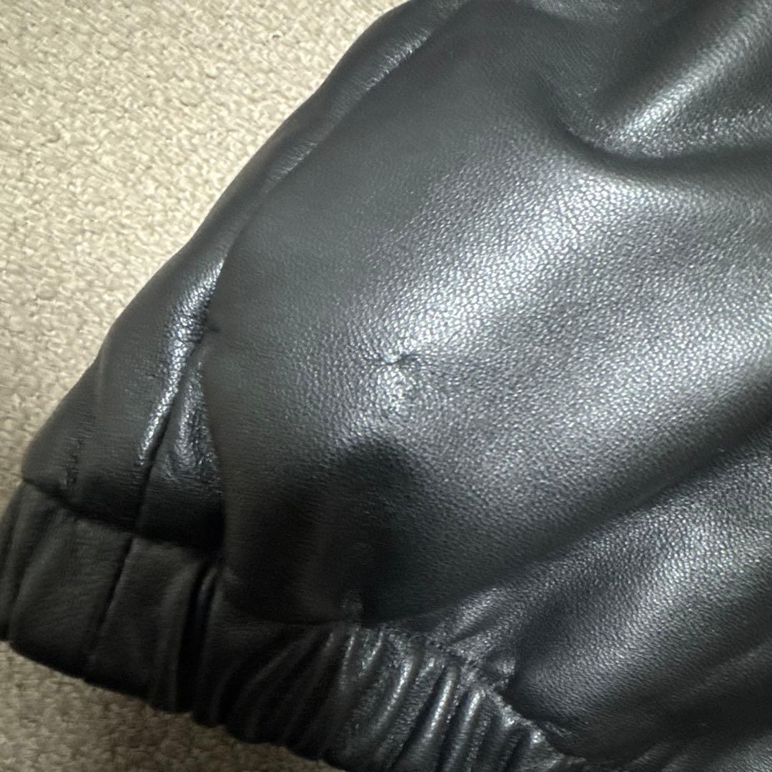 【着用少】BEAUTY&YOUTH別注 Schott レザー ダウンジャケット