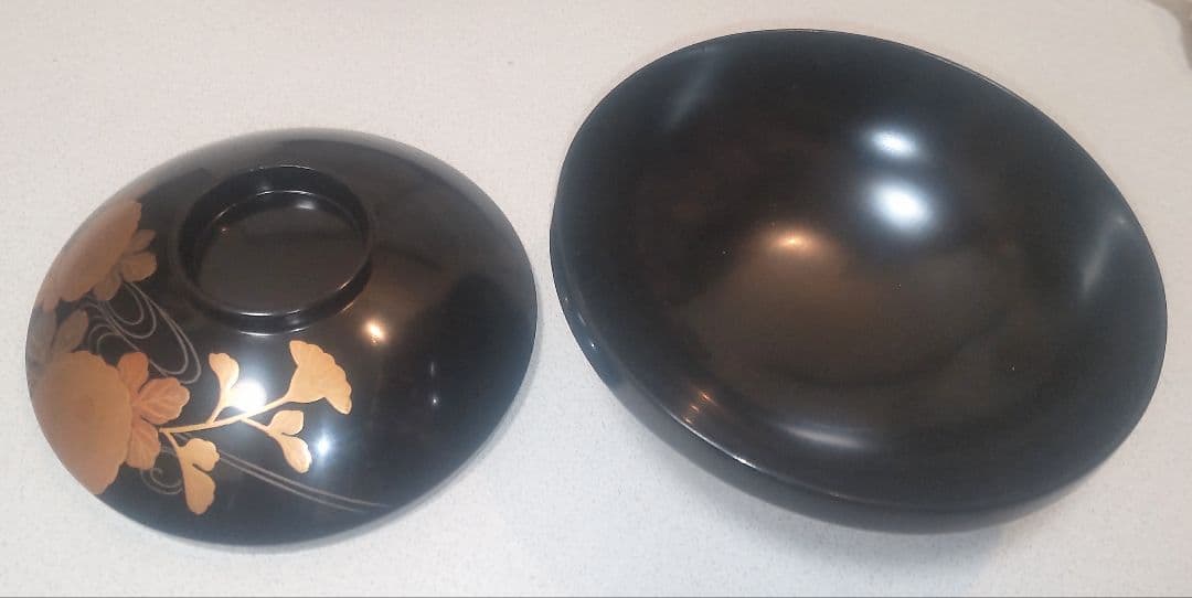 輪島塗 蒔絵吸物椀10客 Antique Maki-e Soup Bowls10