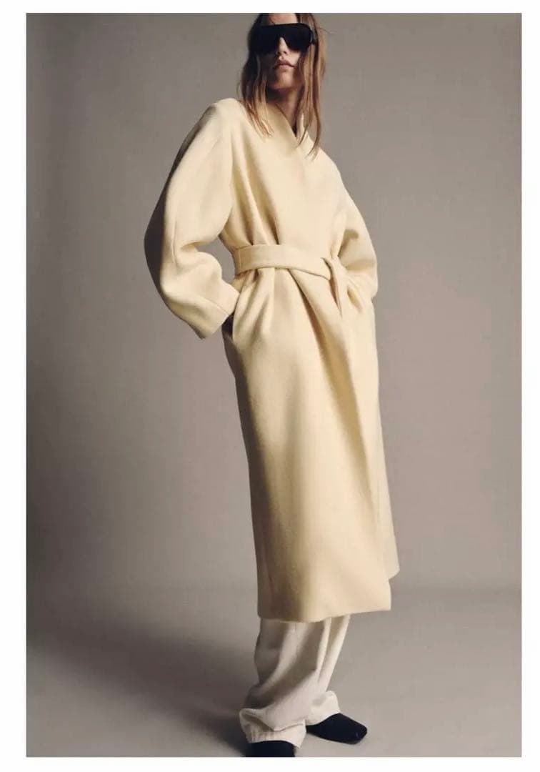 ZARA オーバーサイズウール混紡コート M