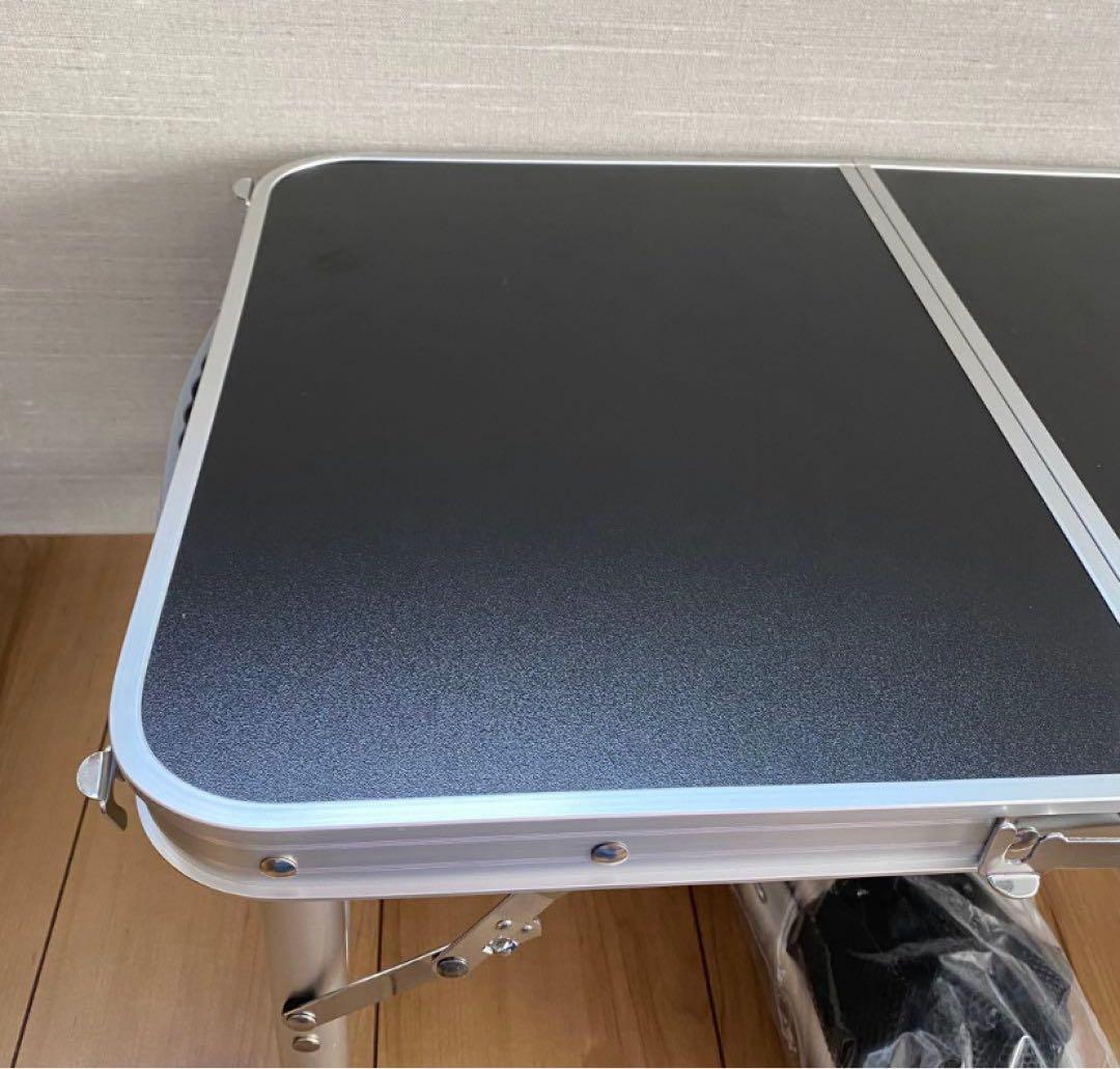 ２個セット　テーブル　折りたたみ　アウトドア　収納　ブラック　キャンプテーブル