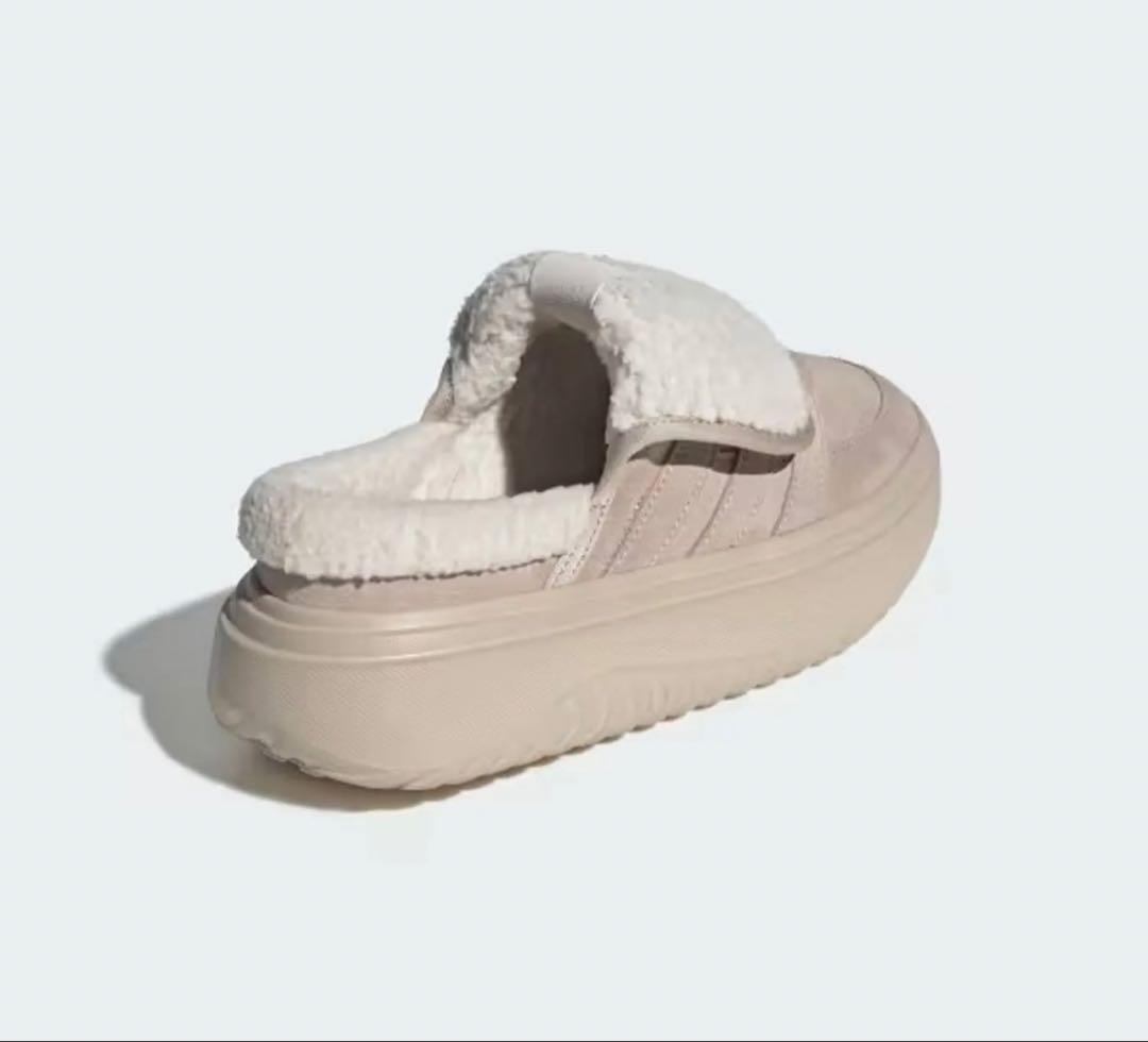 adidas アディダス 24.5cm ボア付き サンダル ミュール