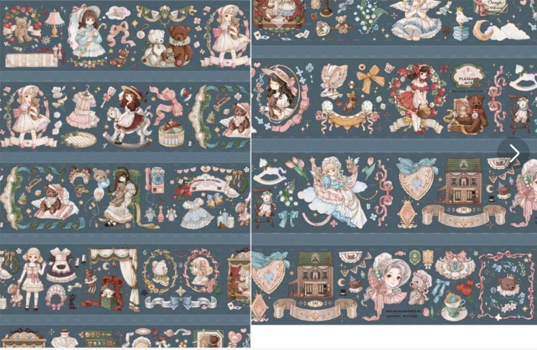 【早い者勝ち】超人気 少女海外マステ6巻セット ビンテージレトロガール