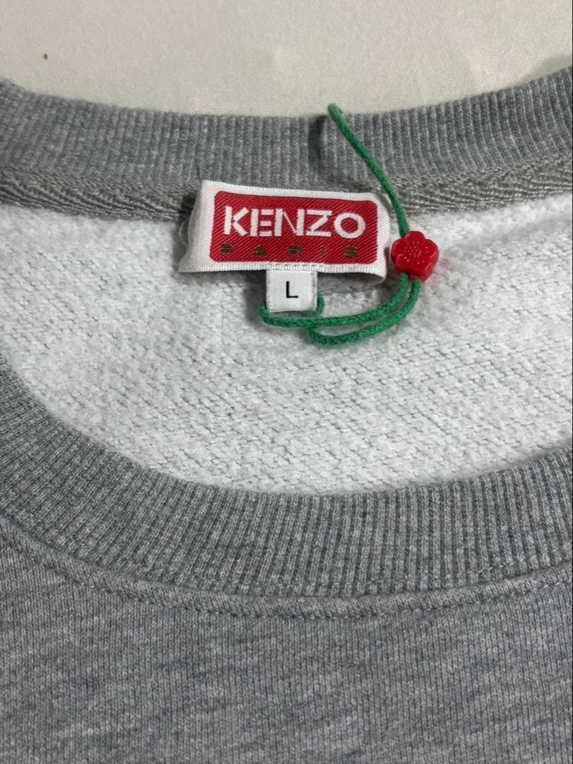 KENZO グレー 花柄スウェット L