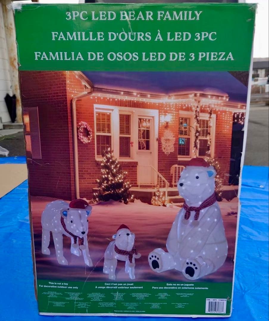 白くま 3体セット 370LED球 クリスマス イルミネーション コストコ
