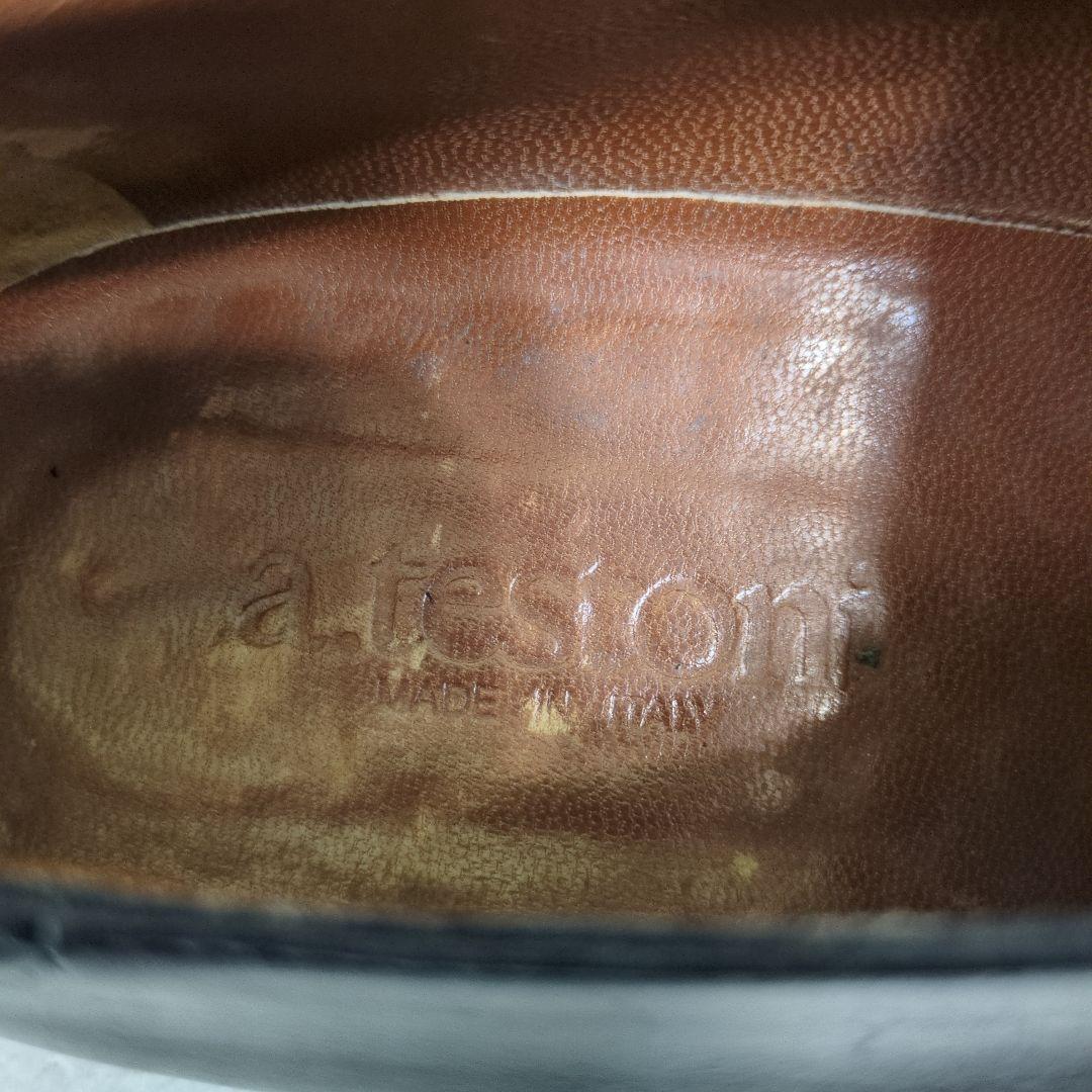 a.testoni ア・テストーニ ストレートチップ革靴 イタリア製 黒