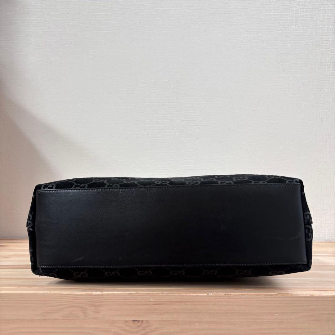 極美　GUCCI グッチ　メタルハンドル　GG柄　ホーボー　ワンショルダーバッグ