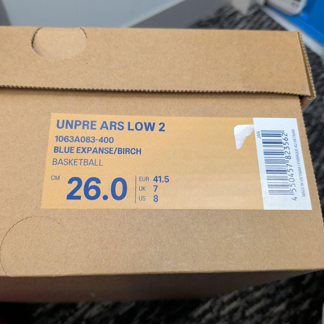 asics UNPRE ARS LOW2 ブルー26.0