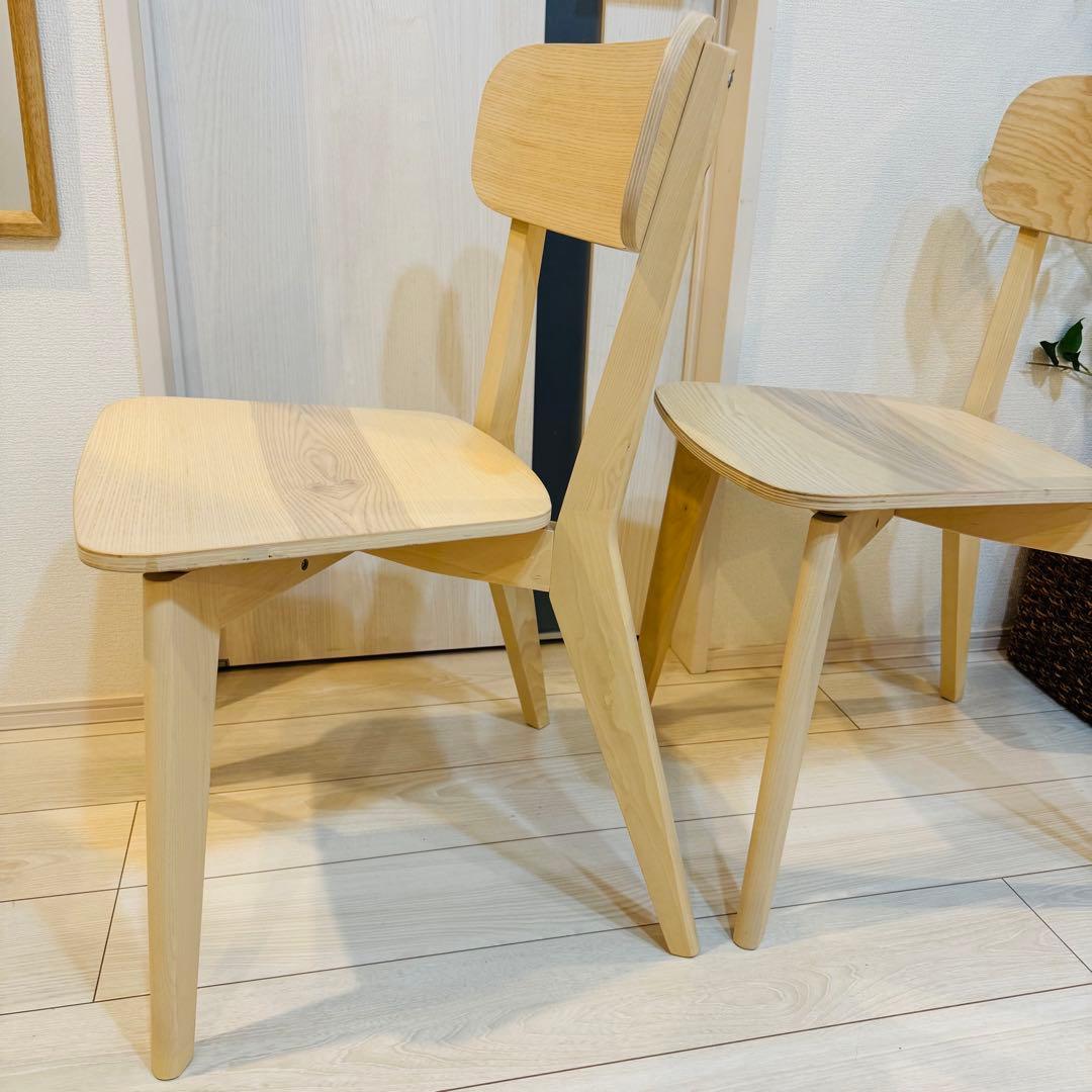 [IKEA]イケア　LISABO リーサボー チェア アッシュ2脚セット ②