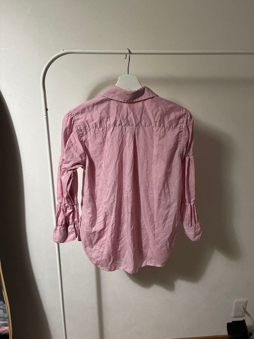 COMME des GARCONS コムコム ポリエステル袖フリルシャツ