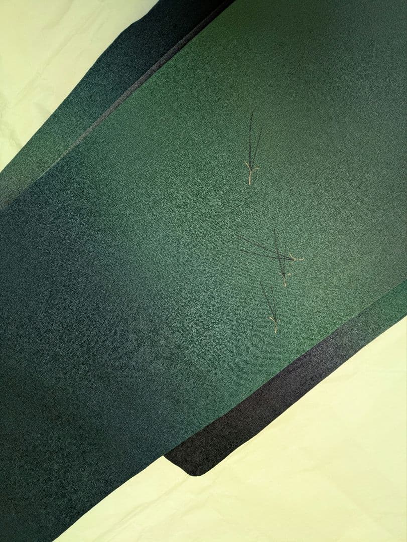 【逸品】高級　作家物　訪問着 グラデーション 青緑 伝統柄 正絹　45万