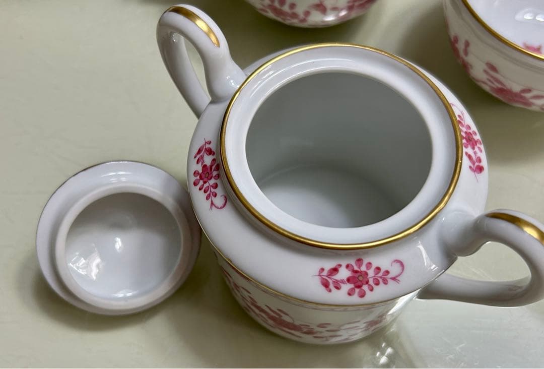 リモージュ　レイノー　インドの華　カップ&ソーサー5客　シュガーポットセット