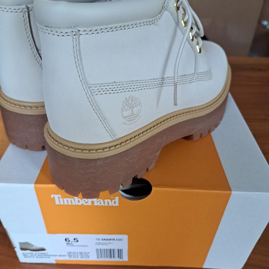Timberland ホワイト ハイカットワークブーツ