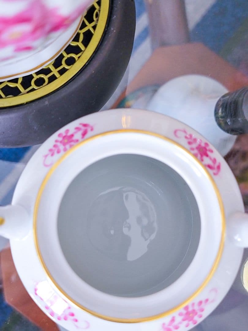 リモージュ Raynaud ピンク花柄 ティー3点セット 仏製