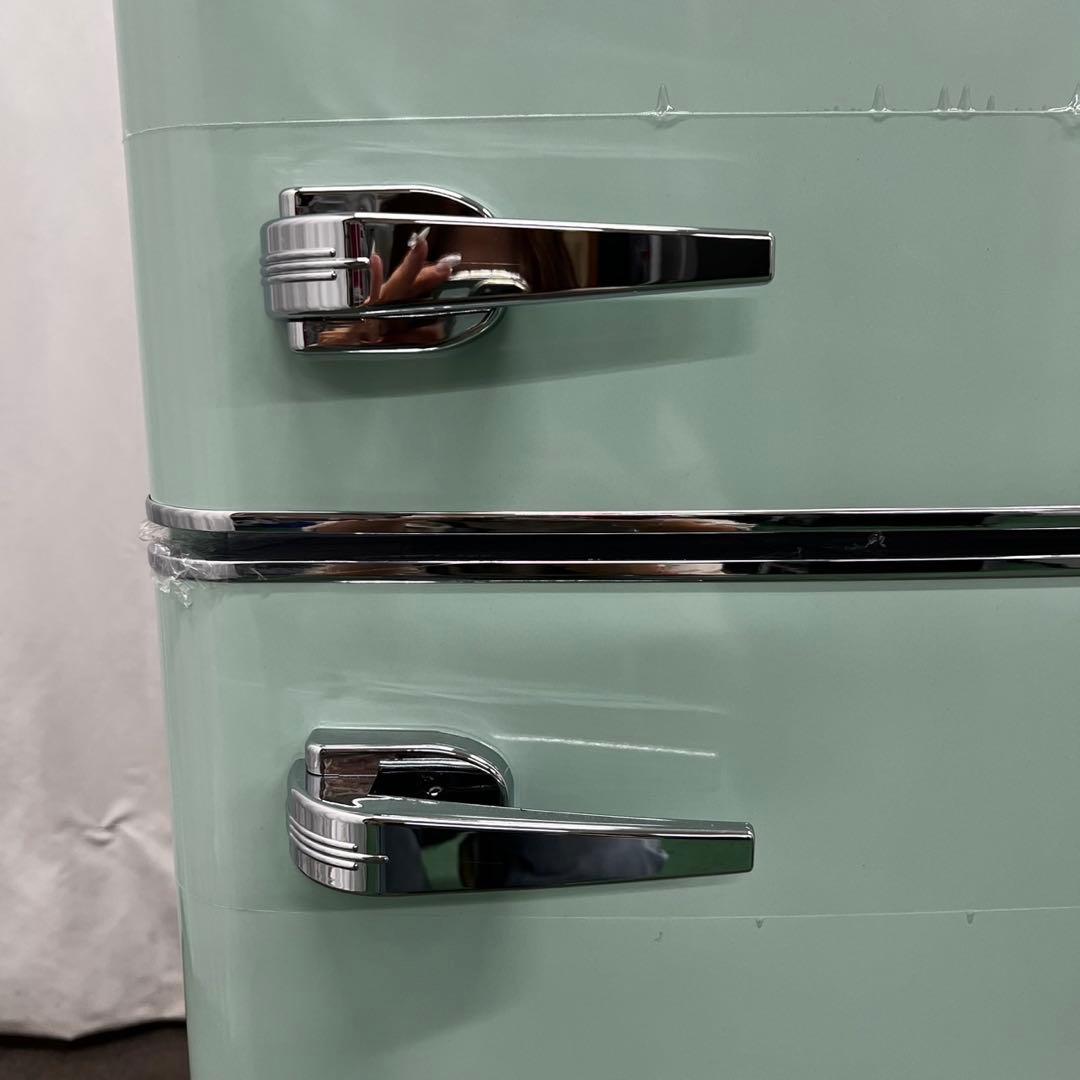 990⭕️【未使用・展示品】冷蔵庫　アイリスオーヤマ　レトロ　一人暮らし　設置無料