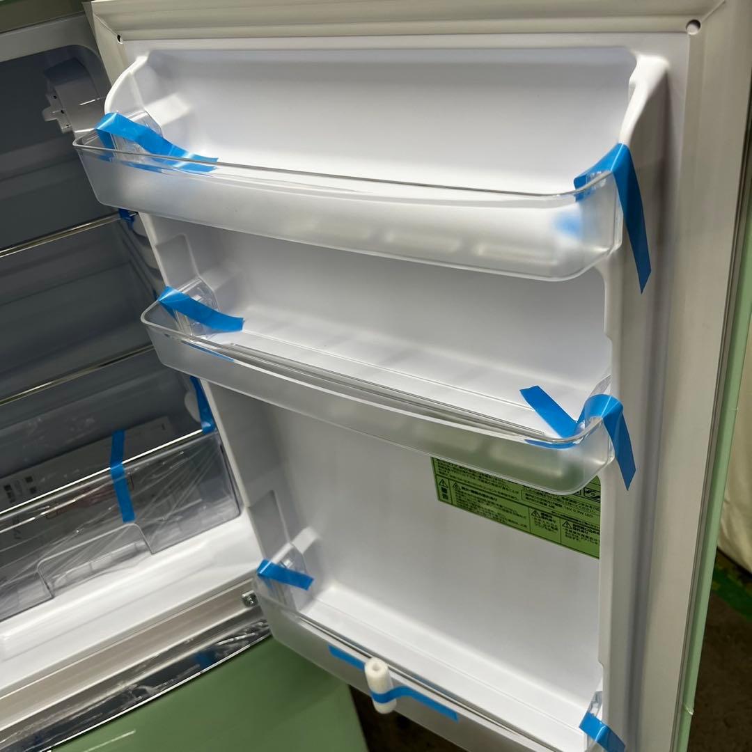 990⭕️【未使用・展示品】冷蔵庫　アイリスオーヤマ　レトロ　一人暮らし　設置無料