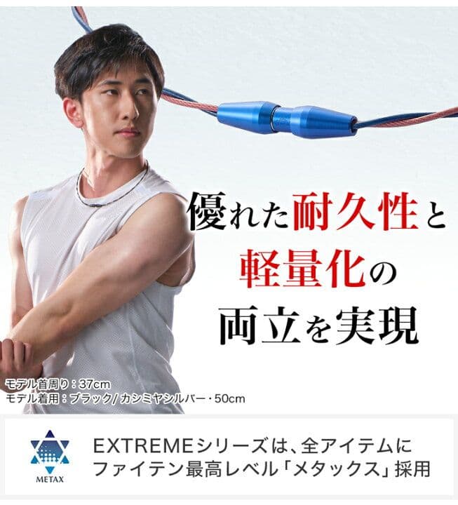 phiten RAKUWAネックトルネード ブラック×カシミヤシルバー５０cm