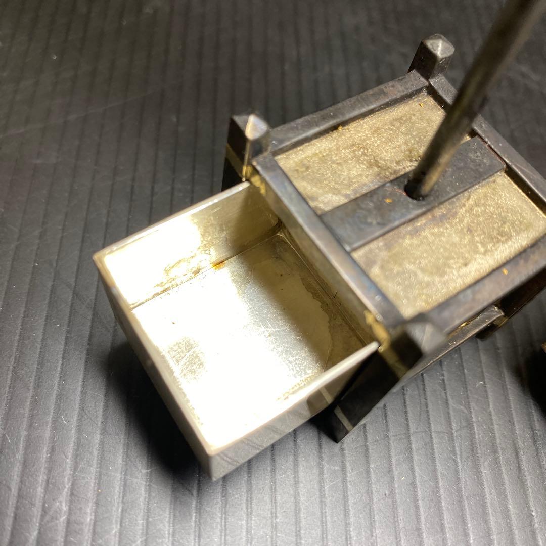 天皇御下賜品　純銀服部製　槍型　菊紋ボンボニエール　一対　東さ8-0208☆2F