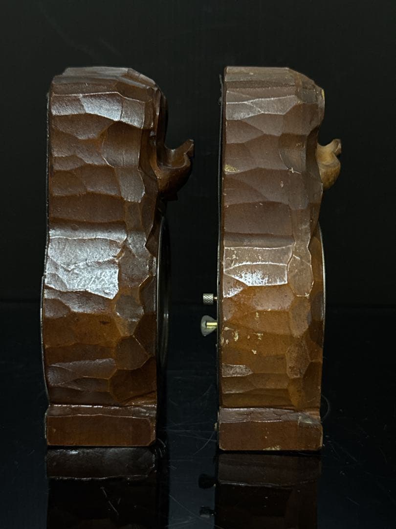 当時物 希少 手塚時計 TEZUKA 木製 犬 目玉 時計 POPPO 置時計