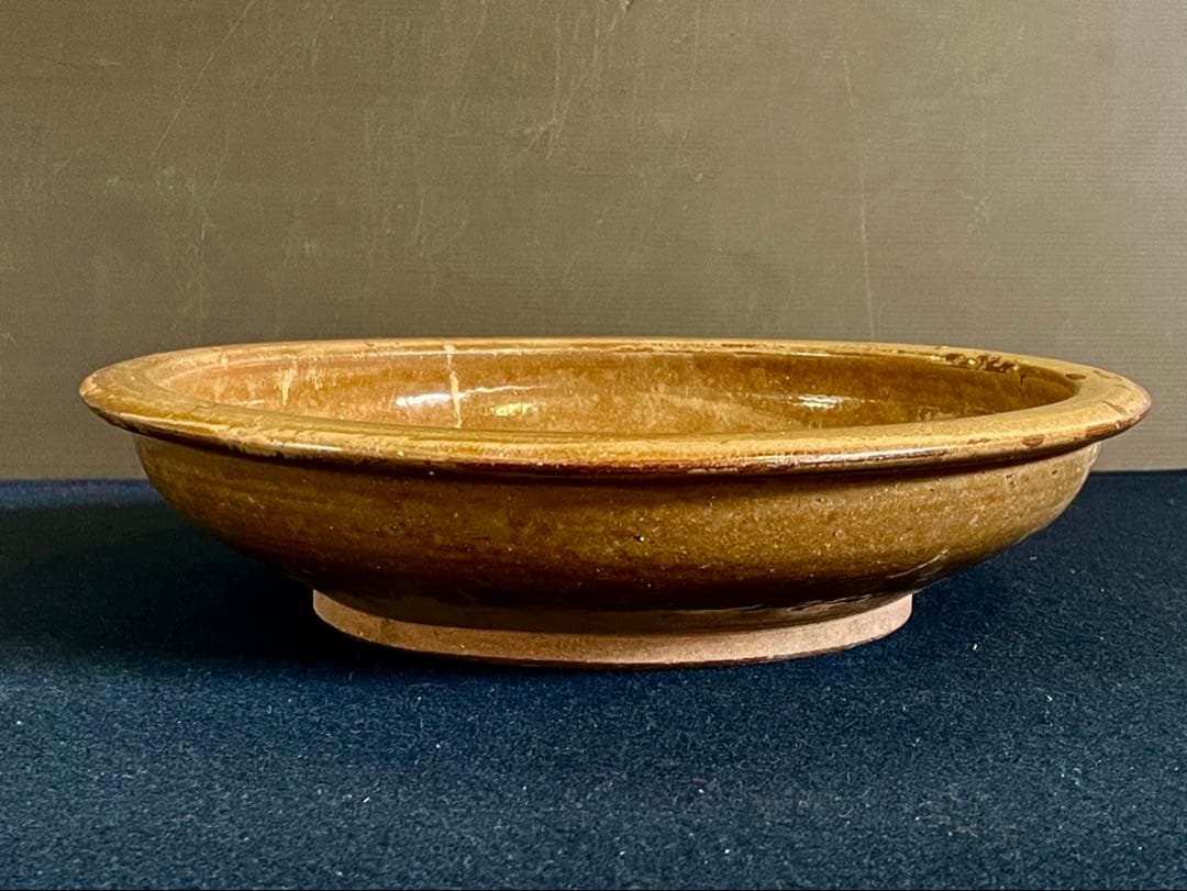 割引❣️【傷みなし】「祖」 古瀬戸 石皿 蛇の目 釉剥ぎ 特大 （121A①）