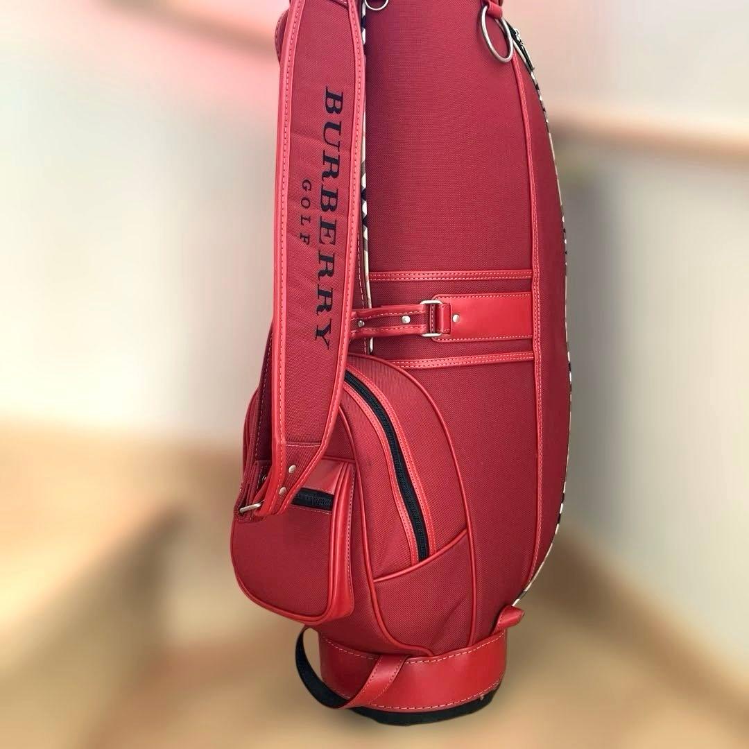 希少　BURBERRY GOLF バーバリーゴルフキャディーバッグ　レッド