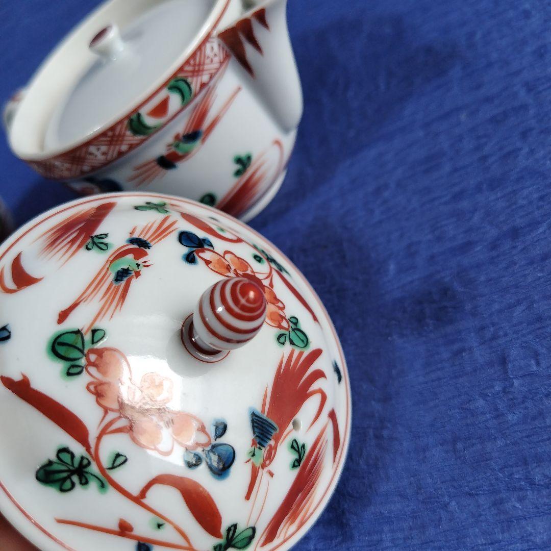 九谷焼　上出長右衛門前茶茶碗　湯のみ　急須　セット　レトロ　アンティーク