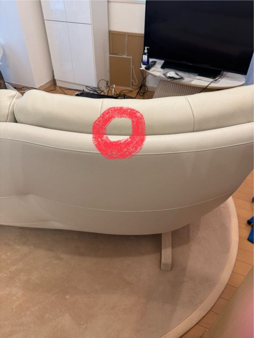 美品です。カリモク ZU4603 Y800 ソフトグレイン　ホワイト