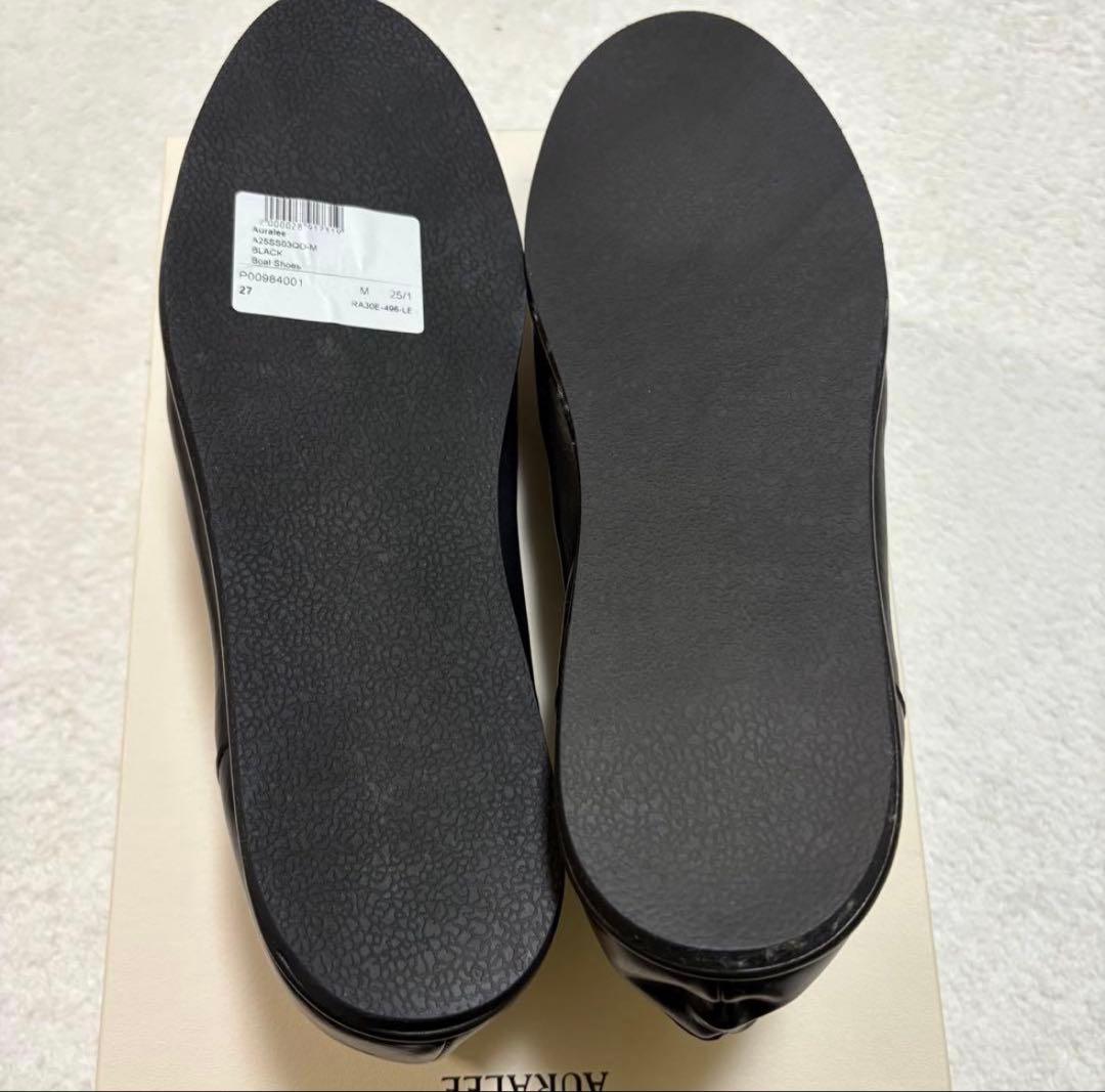 【新品未使用】AURALEE☆革靴☆27㎝☆黒