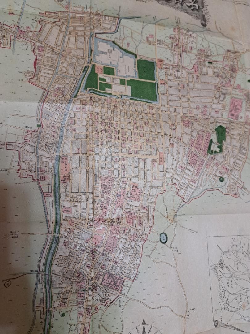 明治11年　愛知県第一区名古屋並びに熱田全図　希少　美品