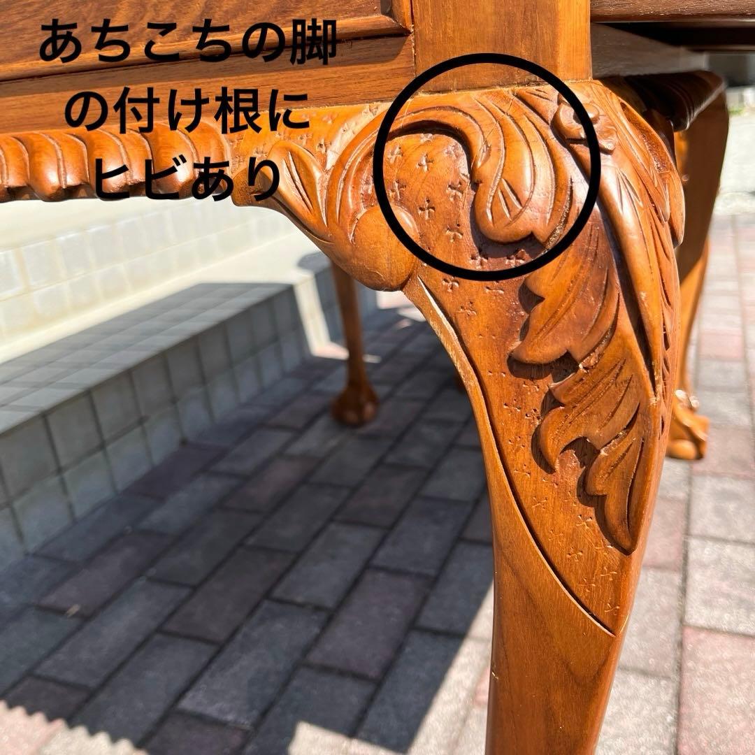 高級 ヨーロッパ アンティーク 猫脚 書斎机 ビンテージ 木製机 豪華 ロココ調