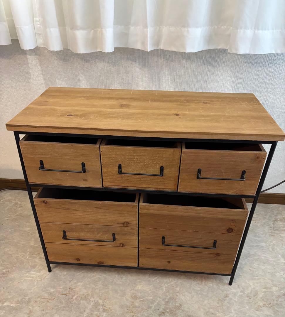 salut! アイアンウッド 5ドロワー マルチラック