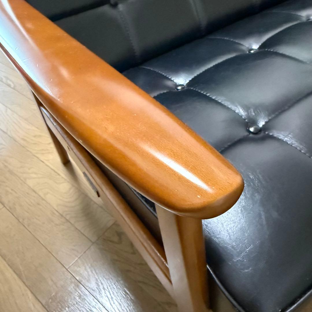 カリモク60 kチェア 2シーター スタンダードブラック