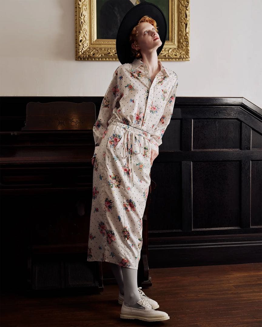 Poppy Dot Flower Shirt ポピー 花柄 フラワー トップス