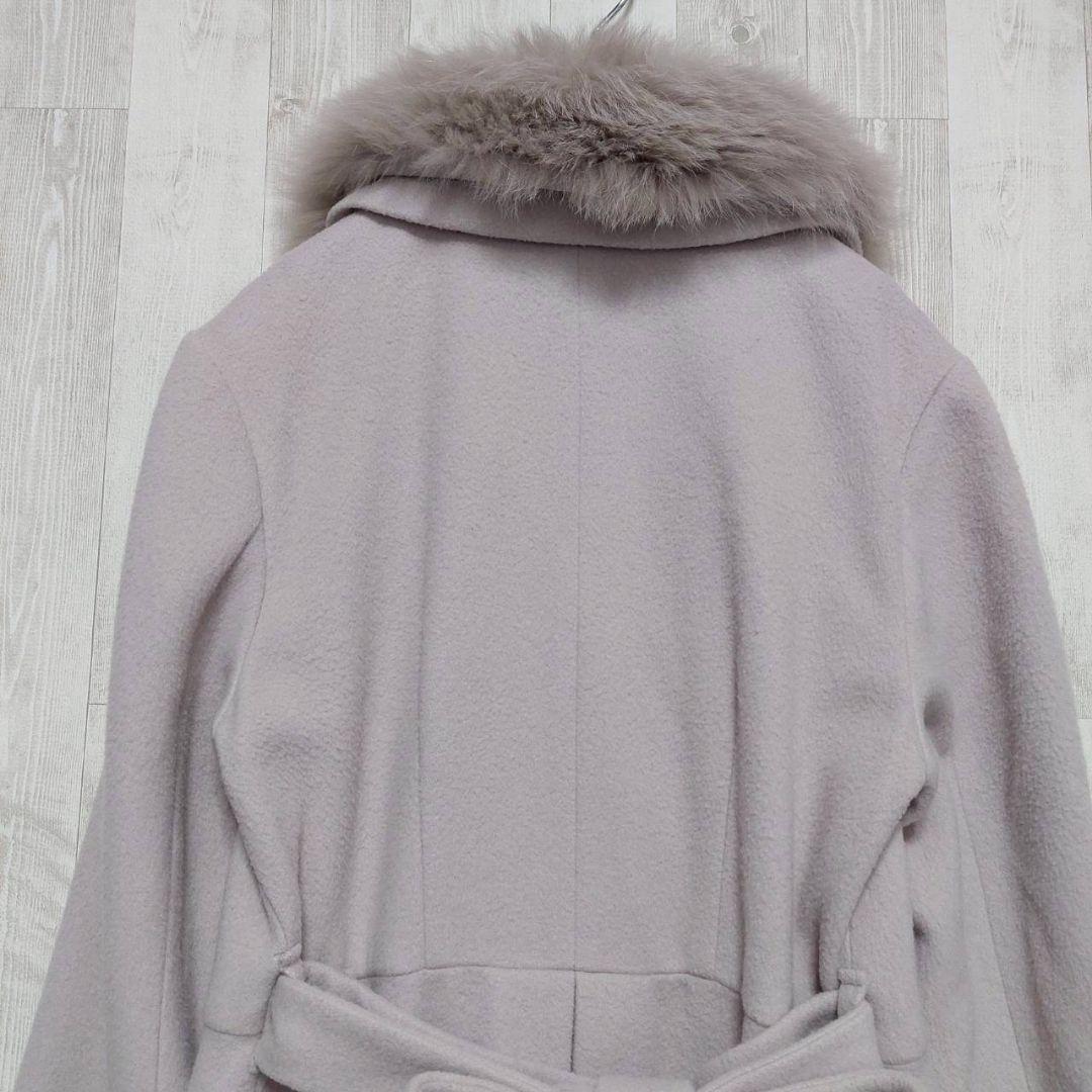 ジルバイジルスチュアート ロングコート M ピンク くすみ フォックスファー